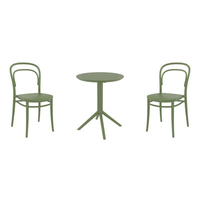 Ensemble bistro 3 pièces avec chaises empilables l 23,6 po Sonoma
