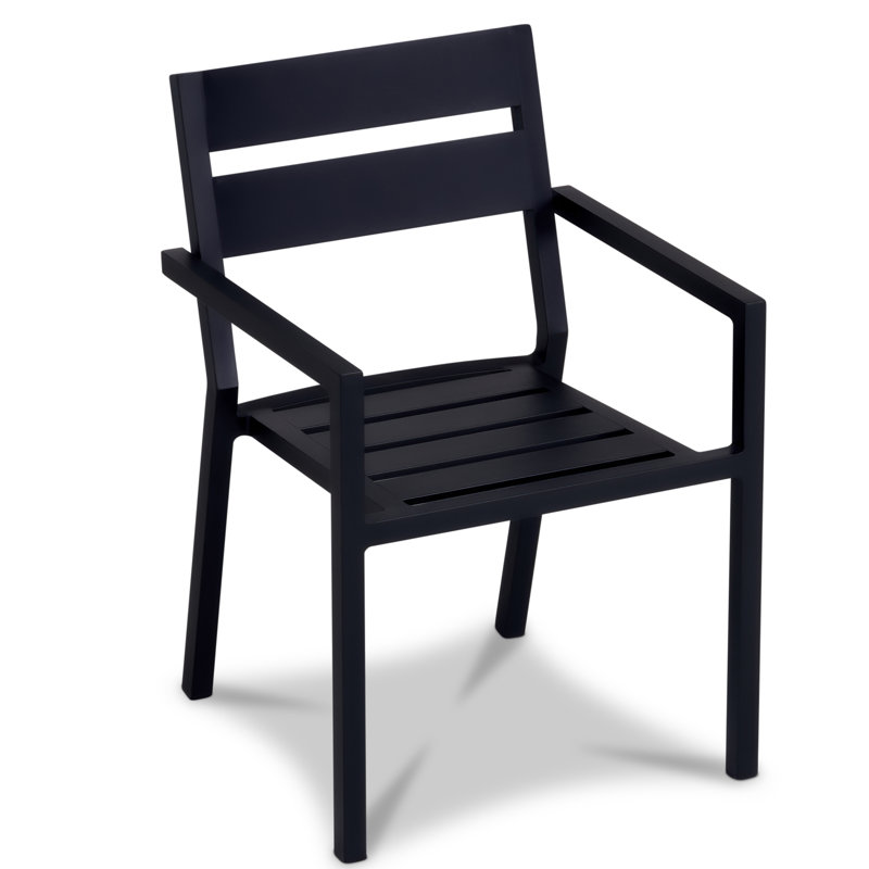 Pacifica Outdoor Dining Armchair, Black