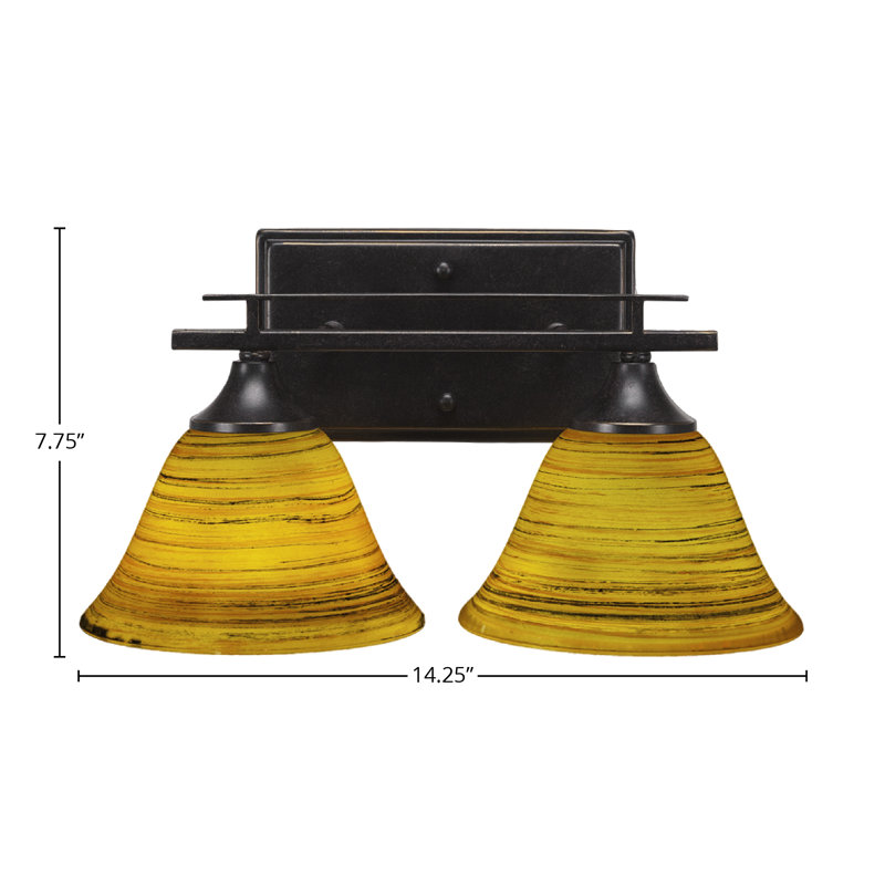 Uptowne 2 Light Bath Bar, Amber Marble