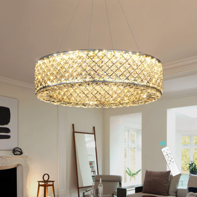 Modern Crystal Ring Dimmable Led Chandelier