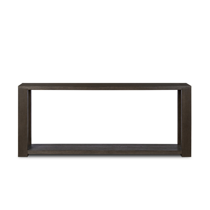 Edison Console Table Veneer, Dark Anthracite Oak