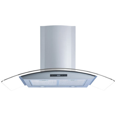 Hotte murale convertible 30 pouces 600 CFM en acier inoxydable avec filtre inclus