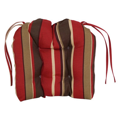 Coussins de chaise d'extérieur touffetés en forme de U 16 pouces (ensemble de 6)