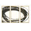 «Gold Glamour Circle II - Posh & Luxe», ensemble de 3 toiles encadrées-391371228-391371224