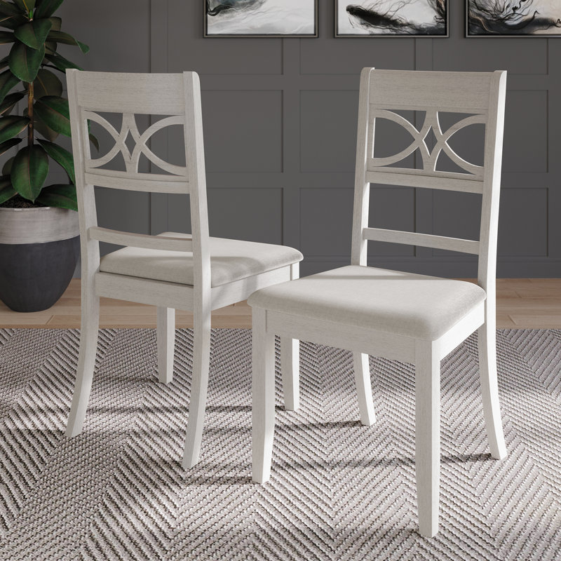 Ocossio Upholstered Parsons Chair, Off-White