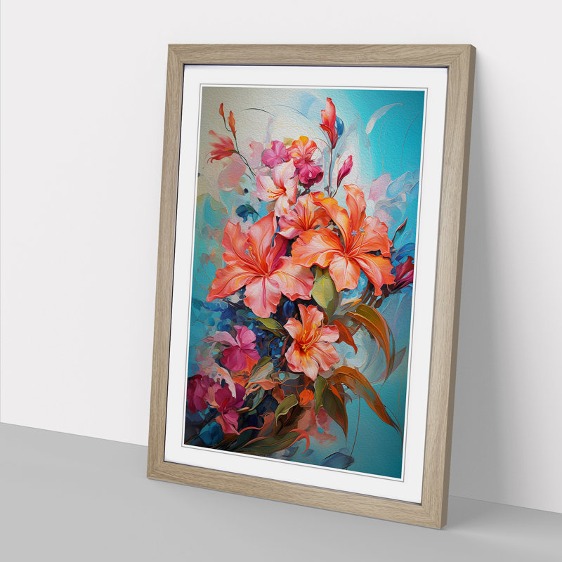 Single Picture Frame Print on Wood, Oak Framed, 46cm H x 34cm W