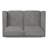 Beaulah Modern Fabric Upholstered Square Arm Loveseat-2097500469