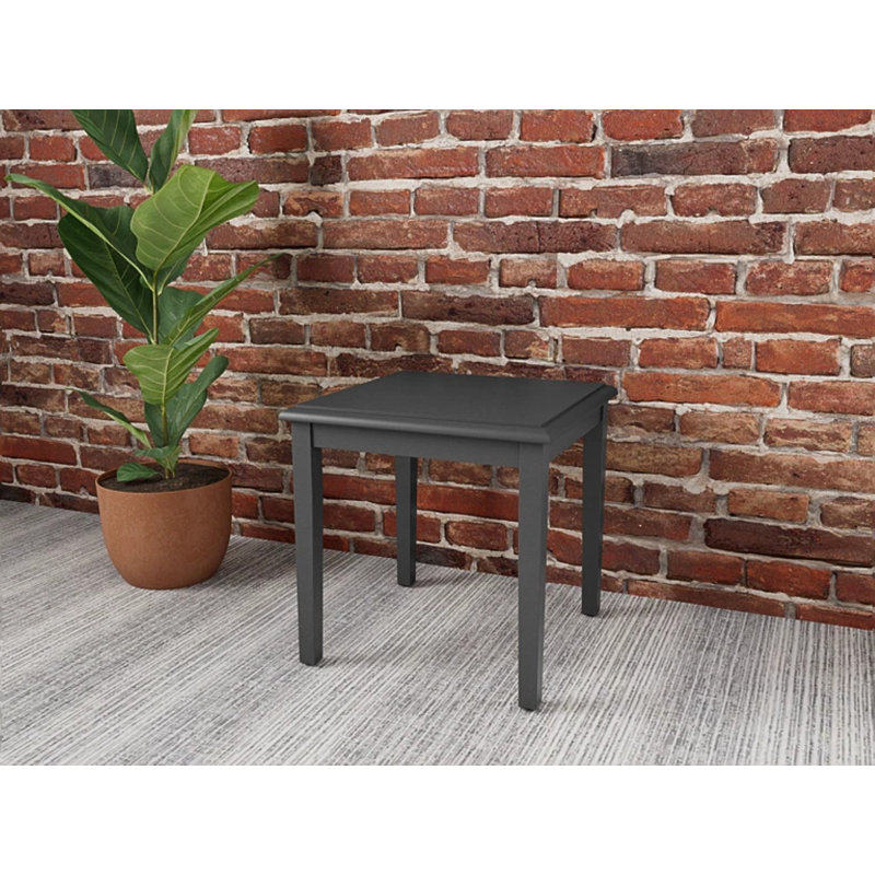 Table de bout en bois massif Amherst, Bois gris