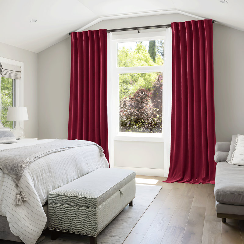  Velvet Blackout Curtains for Living Room, Thermal Insulated Luxury Drapes for Bedroom, Room Darkening Back Tab Velvet Window Treatments