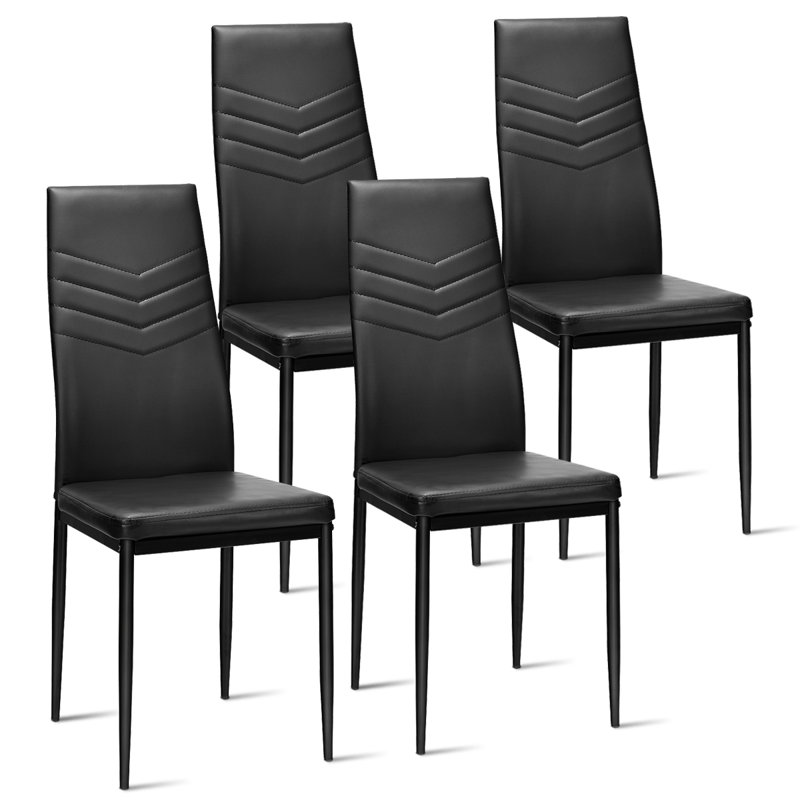 Chaise Parsons Rembourrée en Noir