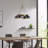 4-Light Metal Shade Chandelier
