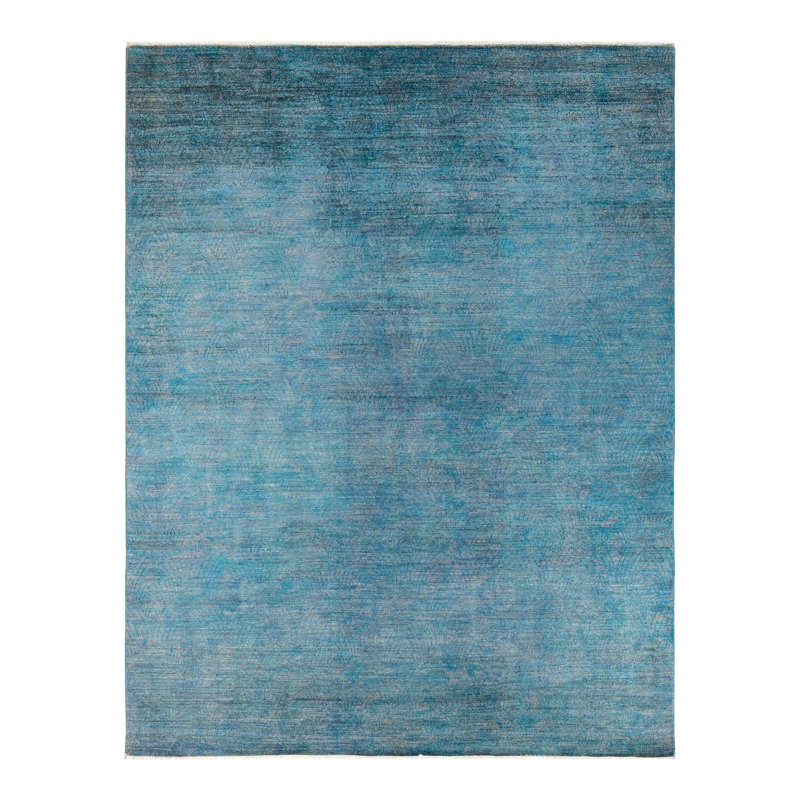 Tapis bleu nouvel âge 8 pi x 10 pi 3 po Coweta
