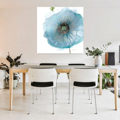 Art mural abstrait irisé bleu coquelicot II