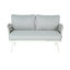 Causeuse et table en acier, blanc cassé et gris-1064495756-1064495757