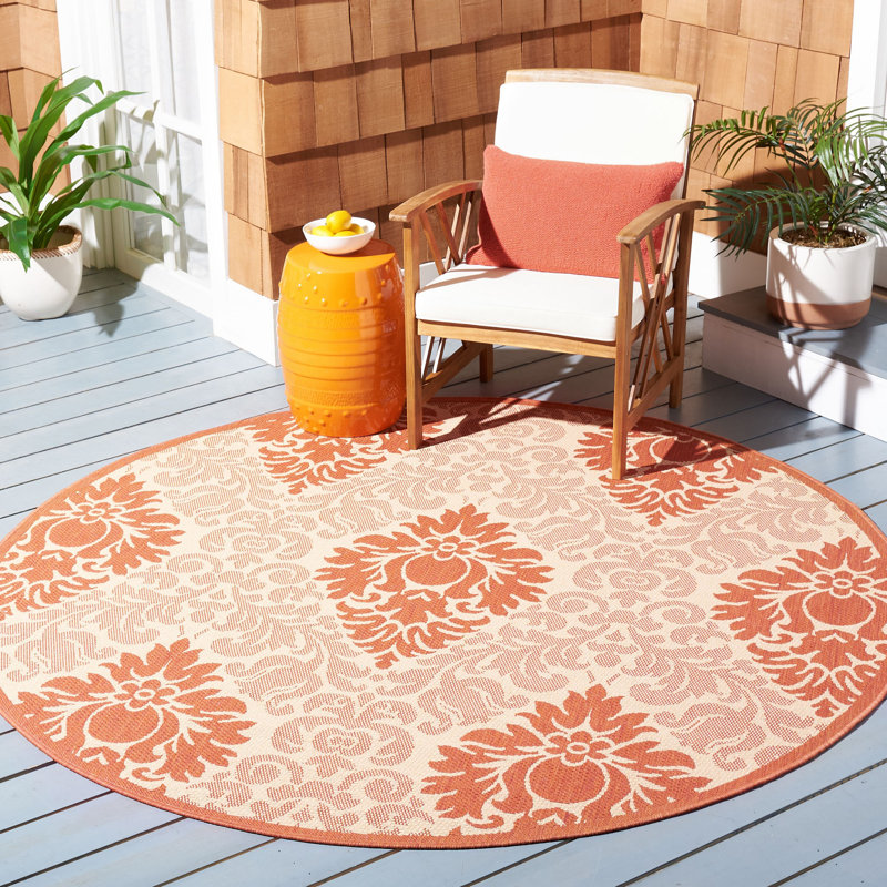 Levens Performance Geometric Rug, Round 5'3"