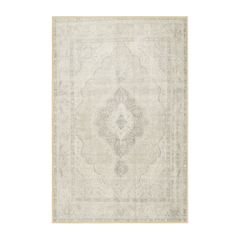 Tapis beige/gris traditionnel Latt, Rectangle 2 pi x 5 pi
