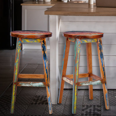 Maryport Solid Wood Counter Stool