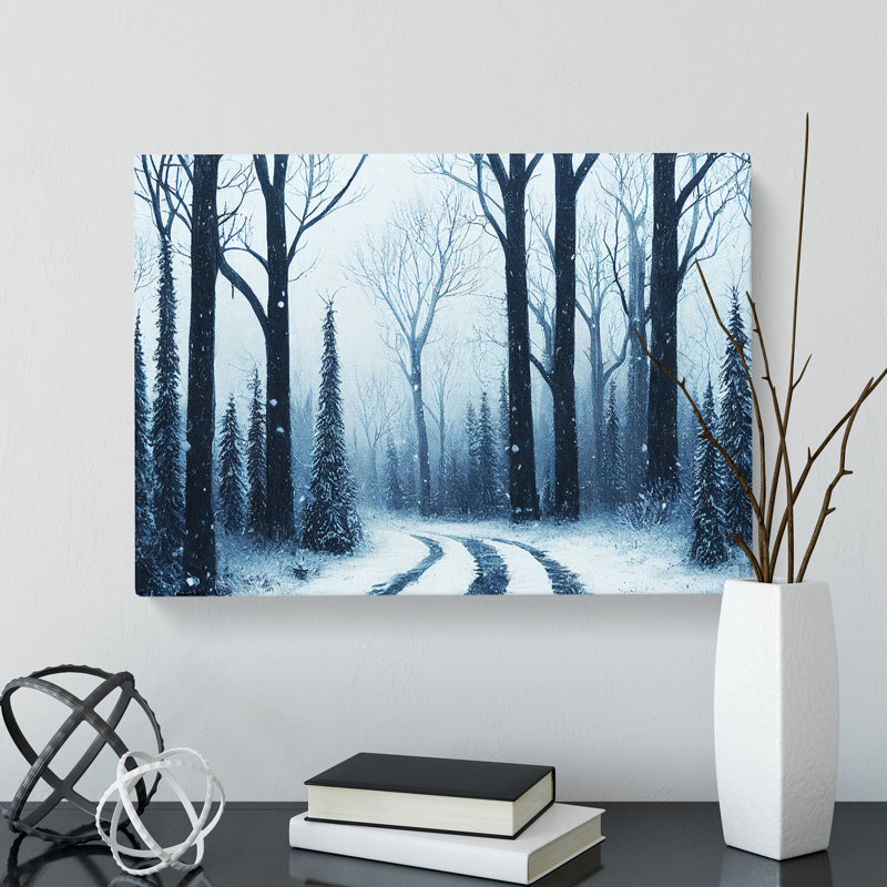 Exclusive Winter Forest - Wrapped Canvas, 35cm H x 50cm W x 3cm D
