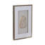Ensemble de 2 toiles encadrées rectangulaires avec accent décoratif - Impression sous verre pour salon - 71 cm (28 pouces), beige et ivoire