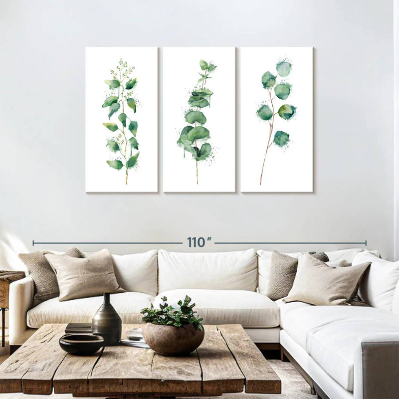 Harnek Lush Leaf Branches Splatter, 48" H x 74" W