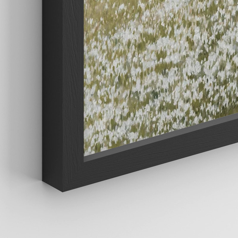 «White Flower Countryside Farm» sur papier, H 11 po x l 14 po, Noir