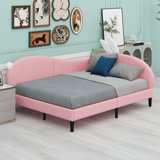 Upholstered Rabbit-Shape Daybed, Sofabed With Rabbit Ear Headboard