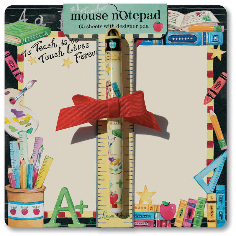 Lissom Design Mouse Note Pad, Number One Teacher
