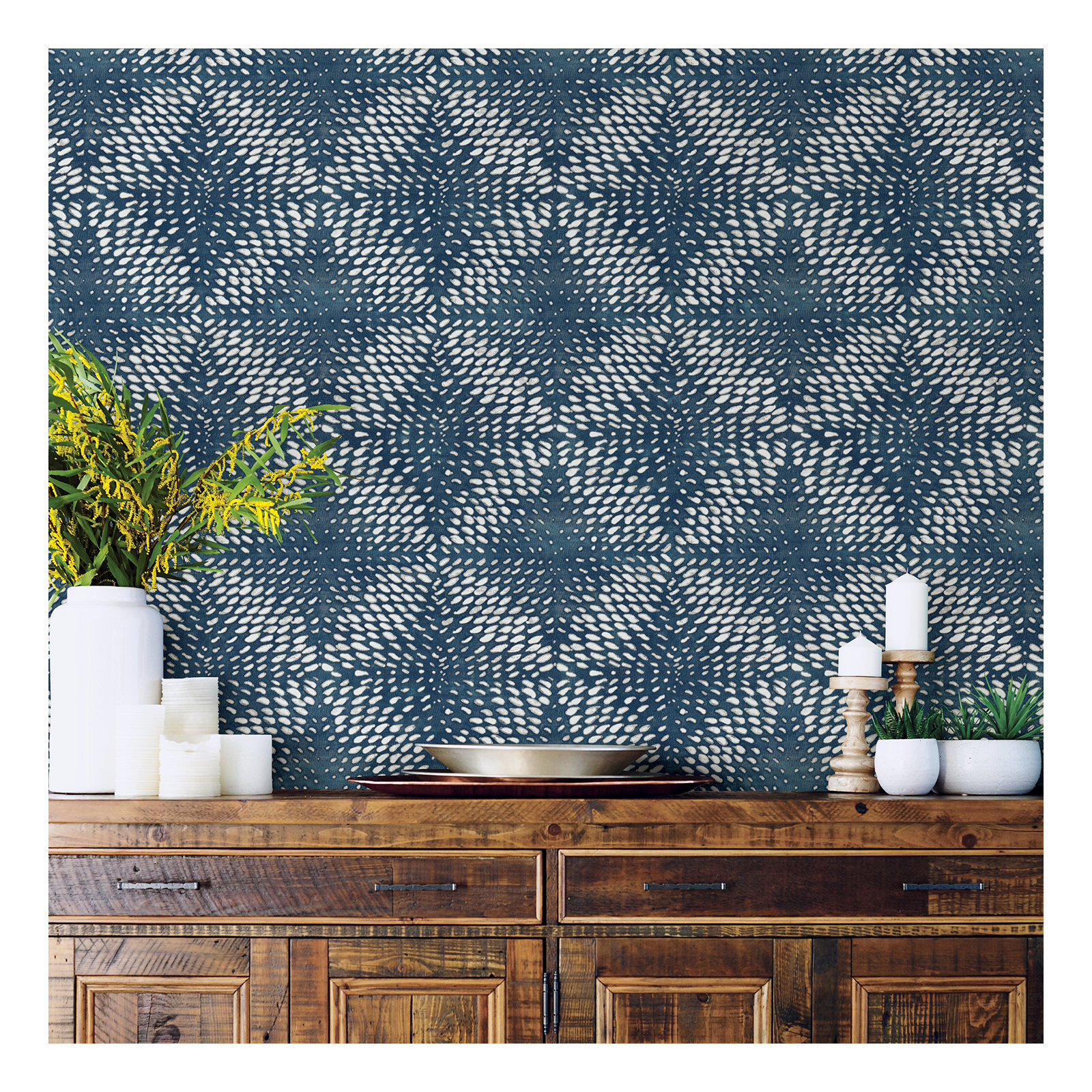 Bardwell Geometric Roll, Sapphire