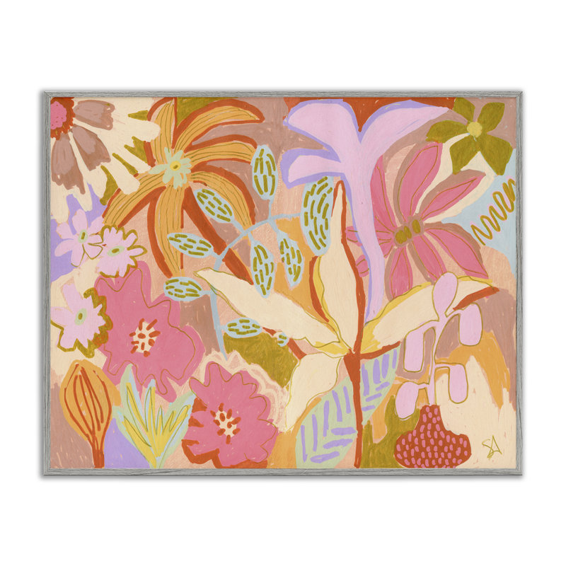 «Soft Expressive Botanicals», art de la giclée encadrée par Suzanne Allard, H 24 po x l 30 po, Estampe numérique Farmhouse