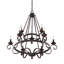 Lustre rustique noir à 9 lumières Noble