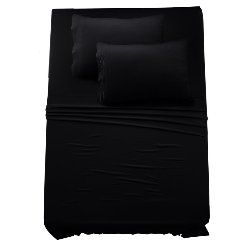 Lux Decor 6-Piece Ultra-Soft Microfiber Sheet Set Deep Pocket Fitted Sheet, Wrinkle & Fade-Resistant, Hotel Quality Bedding