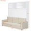 Grand lit escamotable mural avec canapé, blanc-1674425639