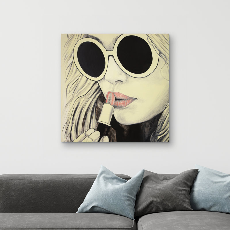 lips - 32"x32" art on canvas