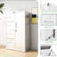 Classeur blanc avec 4 tiroirs et 1 porte pour bureau personnel - Matériau, fonctionnement silencieux, conception stable