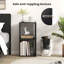 Ensemble de 4 cubes de rangement empilables, organisateur de rangement pour la maison avec dispositif anti-basculement, noir