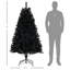 Arbre de Noël artificiel de 70,9 po de hauteur, 1000 pointes de branches, ouverture automatique, base en acier, noir, pour célébration de bureau à domicile