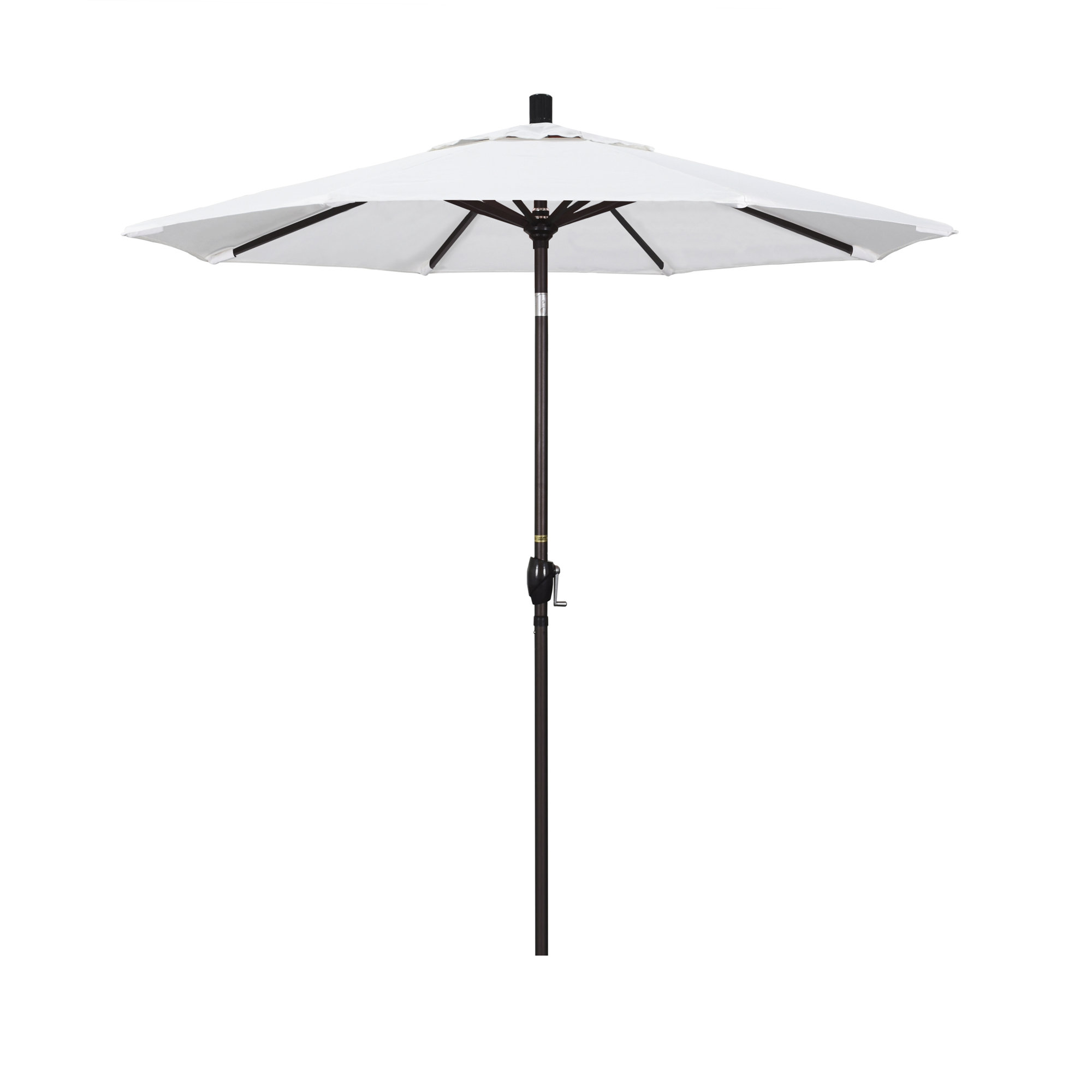 90'' Outdoor Umbrella, Black, White - Olefin, Olefin
