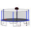 Trampoline 16 pi avec pompe à panier de basketball et échelle avec but de soccer - bleu-118610997