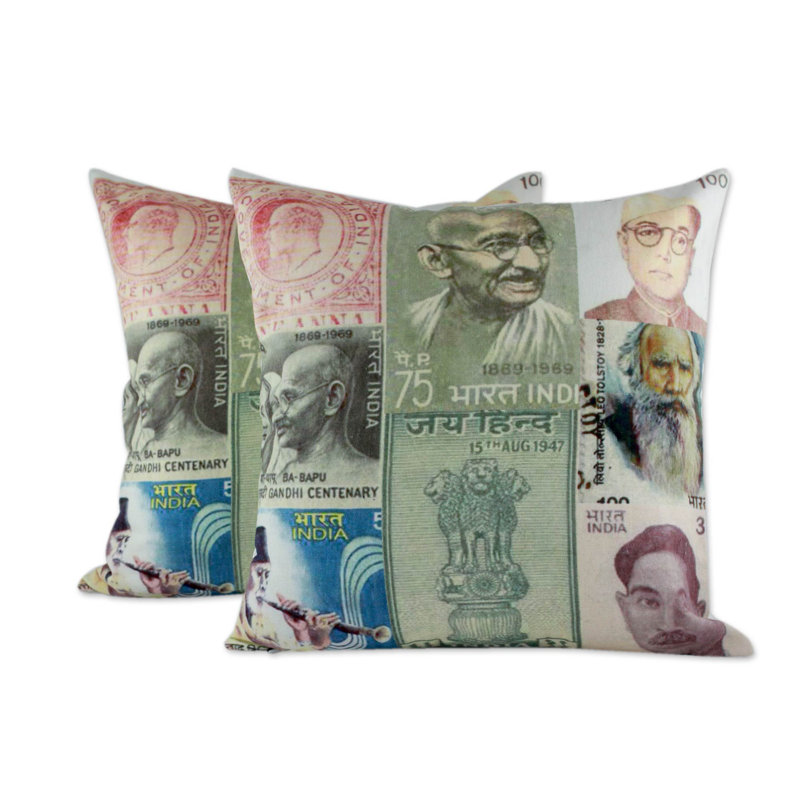 Housse de coussin en coton Back in Time I