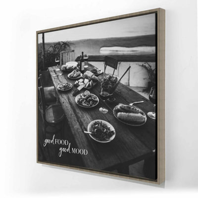 Good Food Good Mood - Décoration murale d'art sur toile