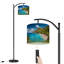 Lampe sur pied à arc avec abat-jour réglable vue panoramique sur la plage de Carambola, sur la plage de St-Îles