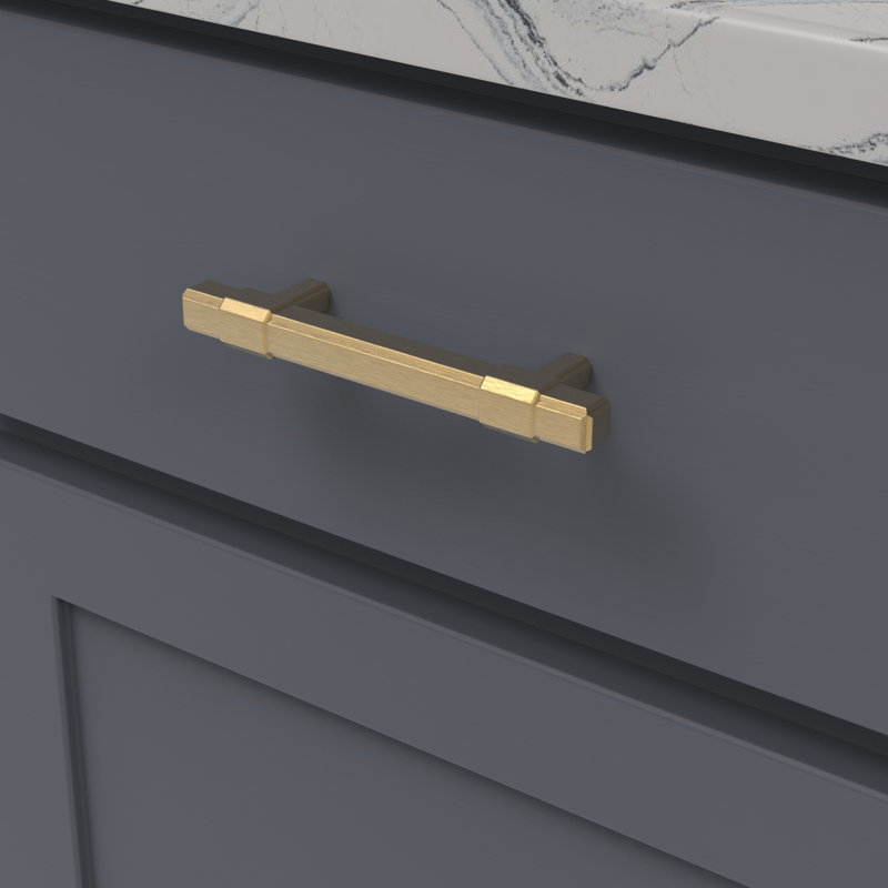 Monroe Bar / Handle Pull, Brushed Golden Brass