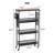 4-Tier Slim Storage Kitchen Cart With Wheels, Mobile Utility Cart With Wooden Tabletop And Mesh Baskets