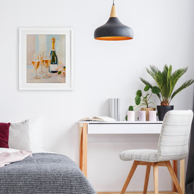 «Champagne Triple Toast», reproduction imprimée sous verre, conception de The Prints Vibe
