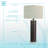 "Slate Stone" - 16" x 31" - Metal & Jade Table Lamp