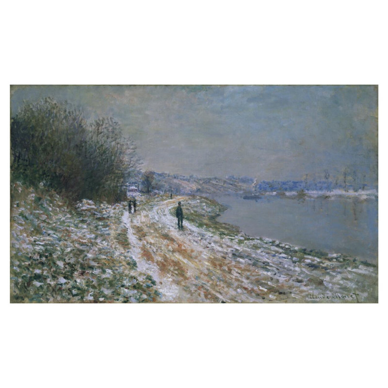 Chemin de halage à Argenteuil par Claude Monet - Estampe numérique, H 32 po x l 40 po