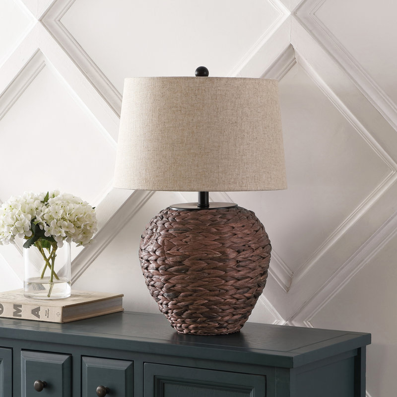 Lampe de table 25 "Fortune, Marron foncé, Beige