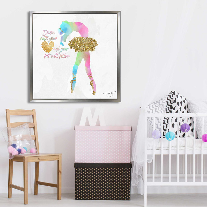 Dancer 2 (Square) par By Jodi - impression, Cadre flottant argent, H 31,5 po x l 31,5 po x P 2 po