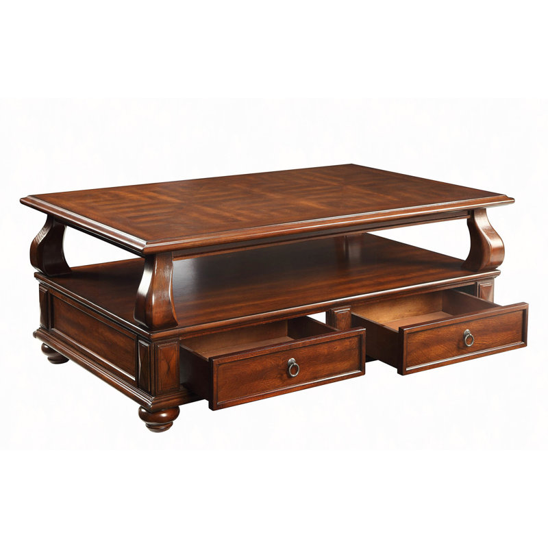 Table basse à 4 tiroirs avec 1 tablette