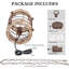 Luminaire suspendu cage en métal et bois 1 lumière Meganne Retro-14821156